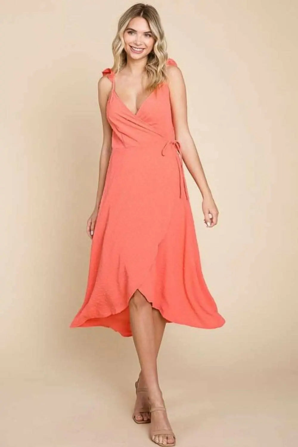 Culture Code ruffle wrap dress - Love Salve